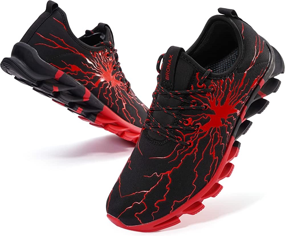 Air Jordan Australia BRONAX Men Tennis Shoes Athletics Walking Sneakers Black-Red